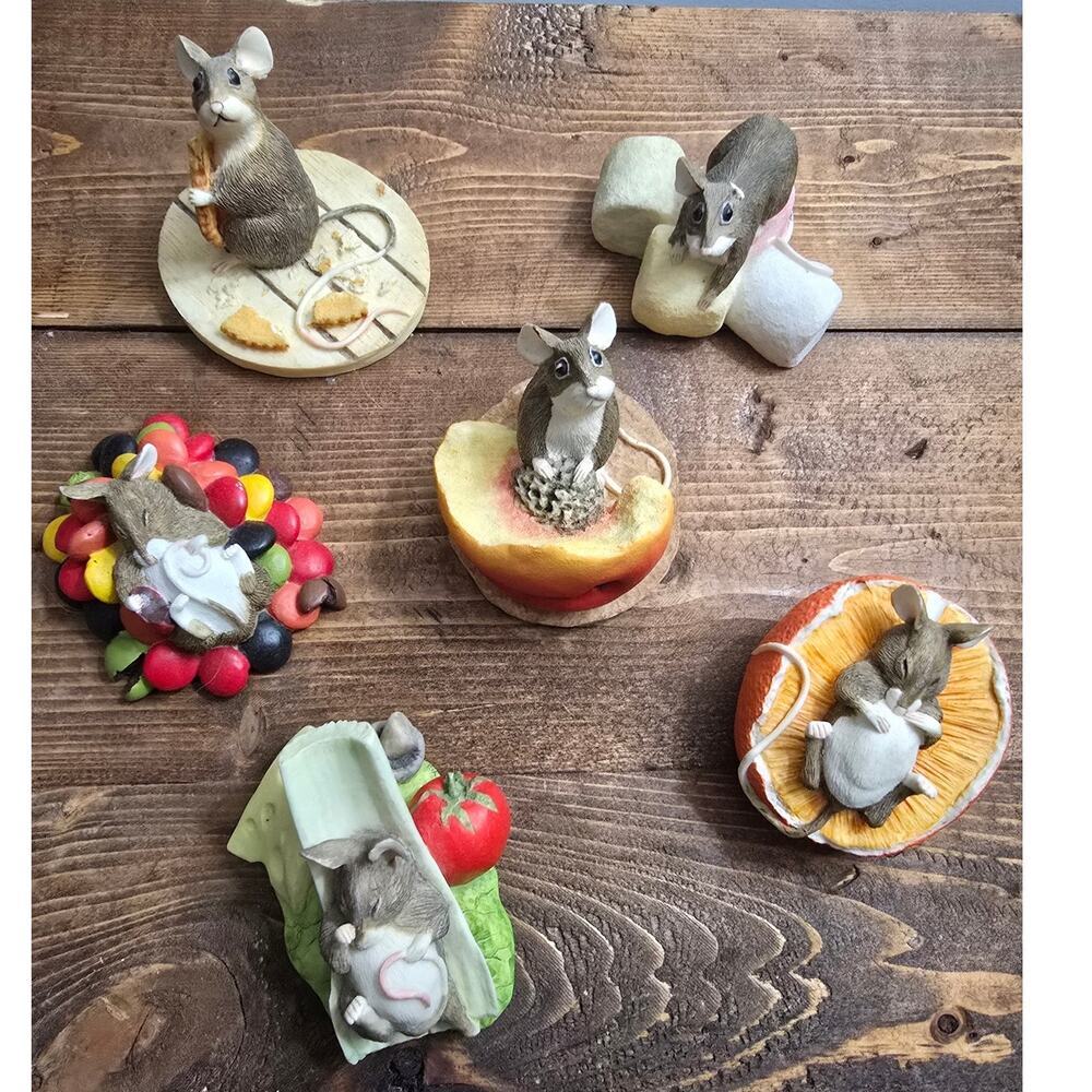 Vintage Munro After the Party Mouse Figurines Lot of 6